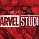 A crop of the upcoming book cover for The Story of Marvel Studios features Captain Marvel, Iron Man, Hulk, and more all in red.